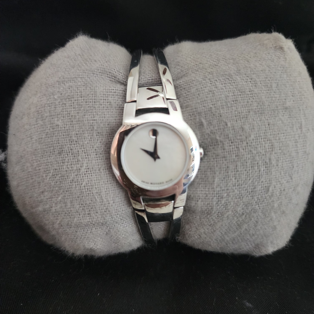 Movado Silver and White Women's Watch